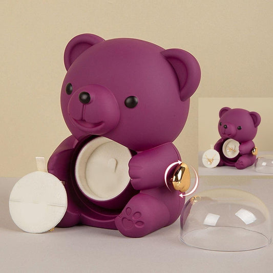 Valentine Teddy Bear Ring Box Gift | Romantic Surprise for Girlfriend
