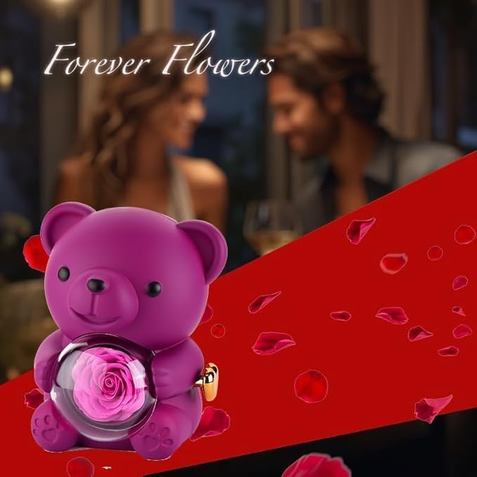 Valentine Teddy Bear Ring Box Gift | Romantic Surprise for Girlfriend