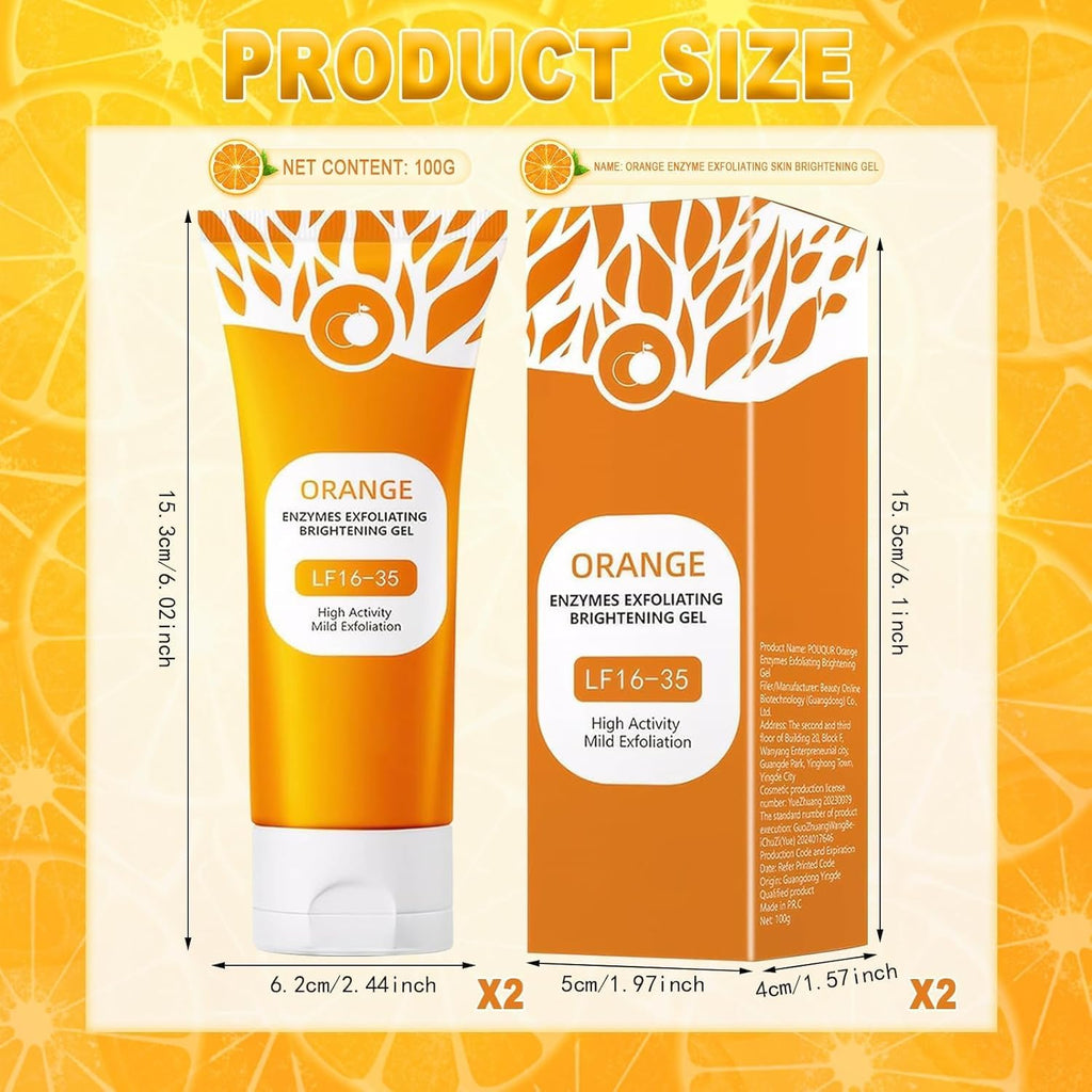 Orange Exfoliating Scrub for Face & Body – Deep Cleansing Brightening Exfoliator