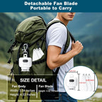 Rechargeable Portable Mini Fan with Remote Control | Foldable Cooling Fan for Home, Office & Travel