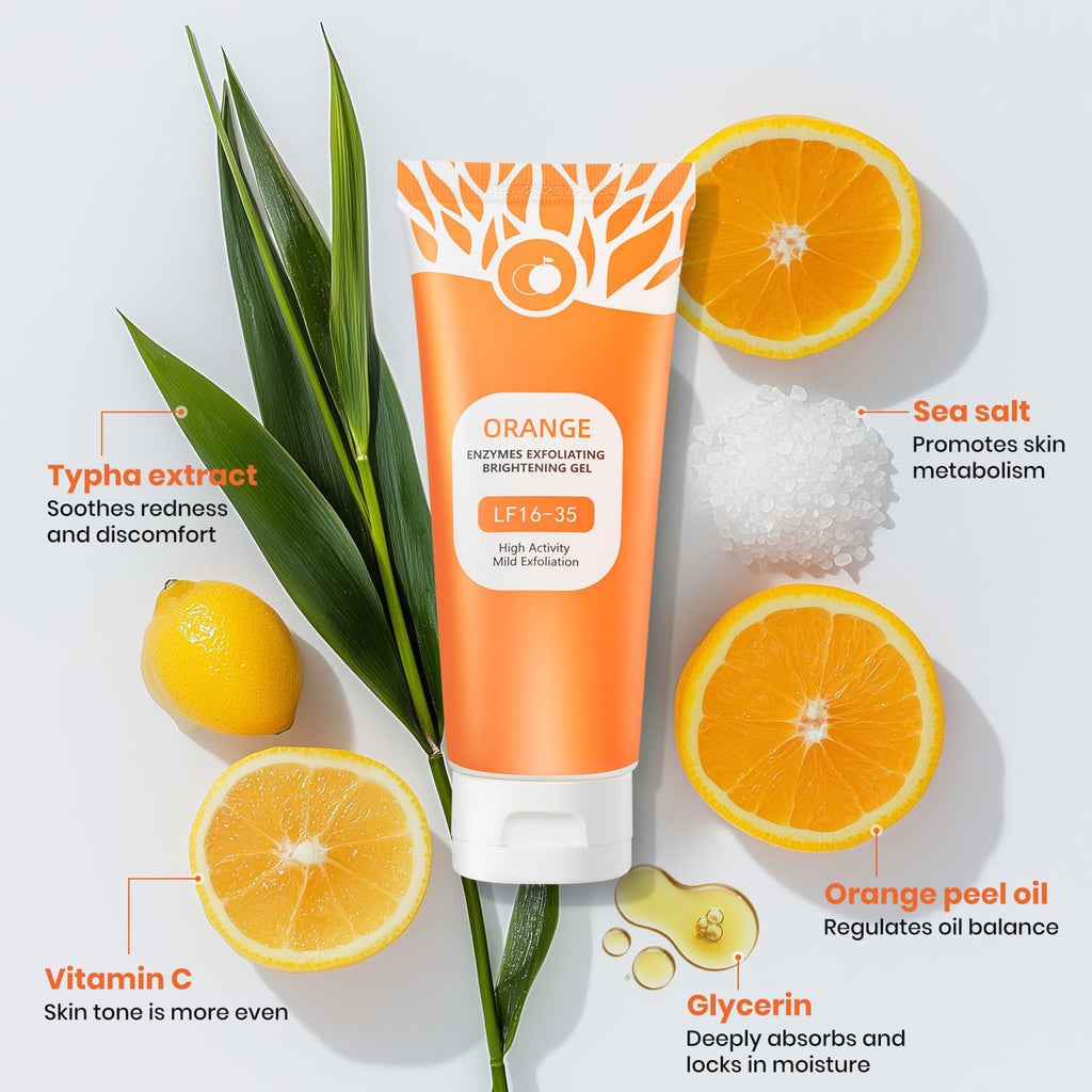 Orange Exfoliating Scrub for Face & Body – Deep Cleansing Brightening Exfoliator