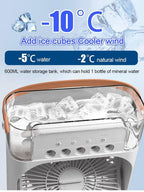 Portable Mini AC Cooler with Mist & LED Light
