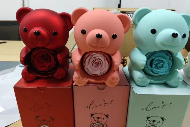 Valentine Teddy Bear Ring Box Gift | Romantic Surprise for Girlfriend