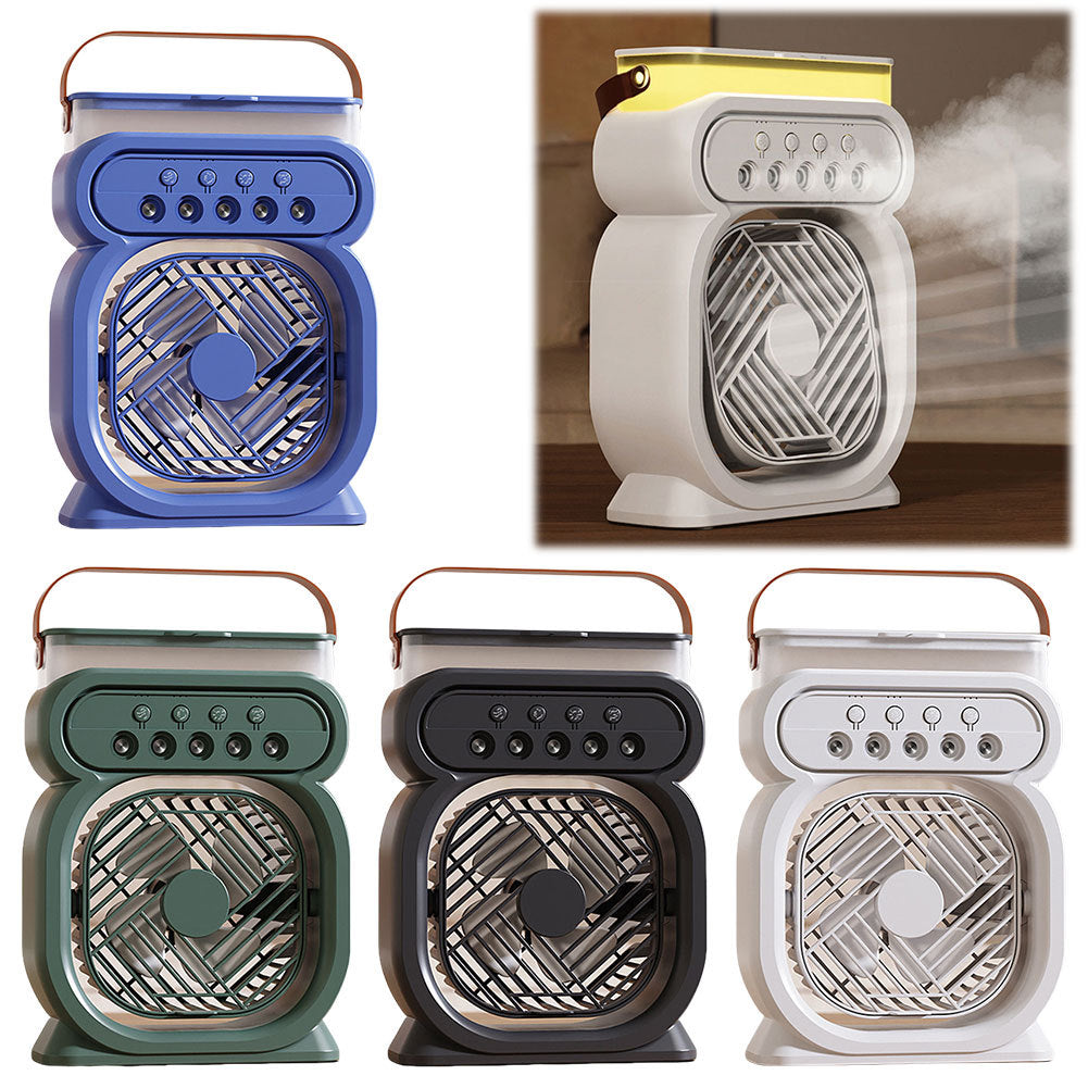Portable Mini AC Cooler with Mist & LED Light