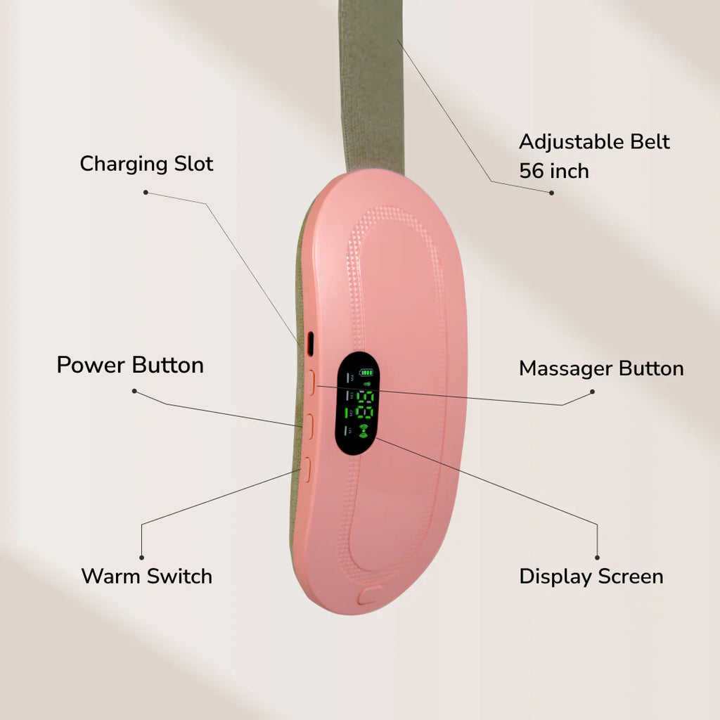 Cramp Relief Heating Pad & Massager — USB Rechargeable