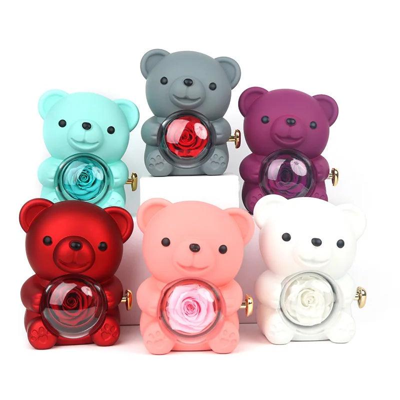 Valentine Teddy Bear Ring Box Gift | Romantic Surprise for Girlfriend