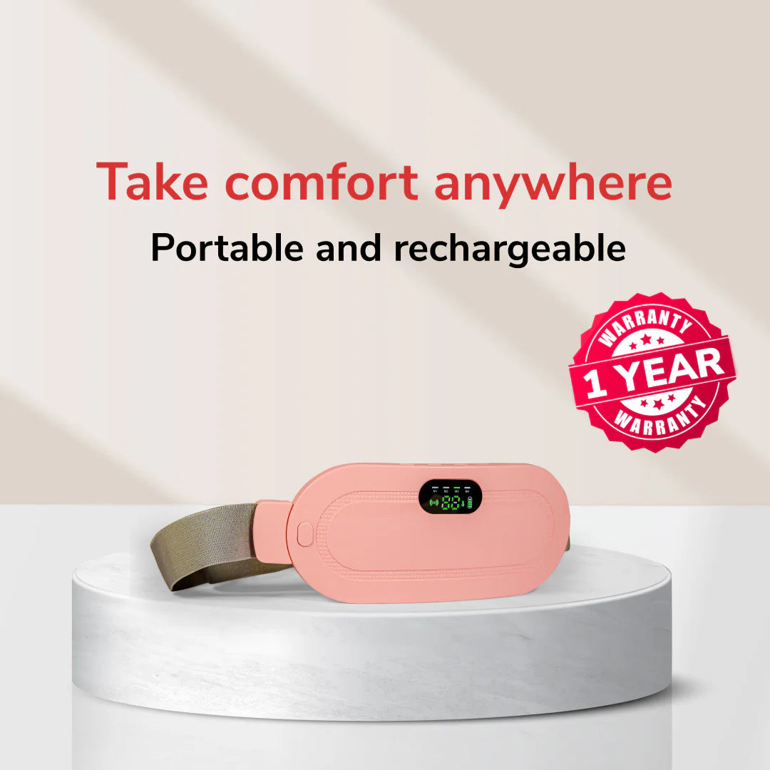 Cramp Relief Heating Pad & Massager — USB Rechargeable